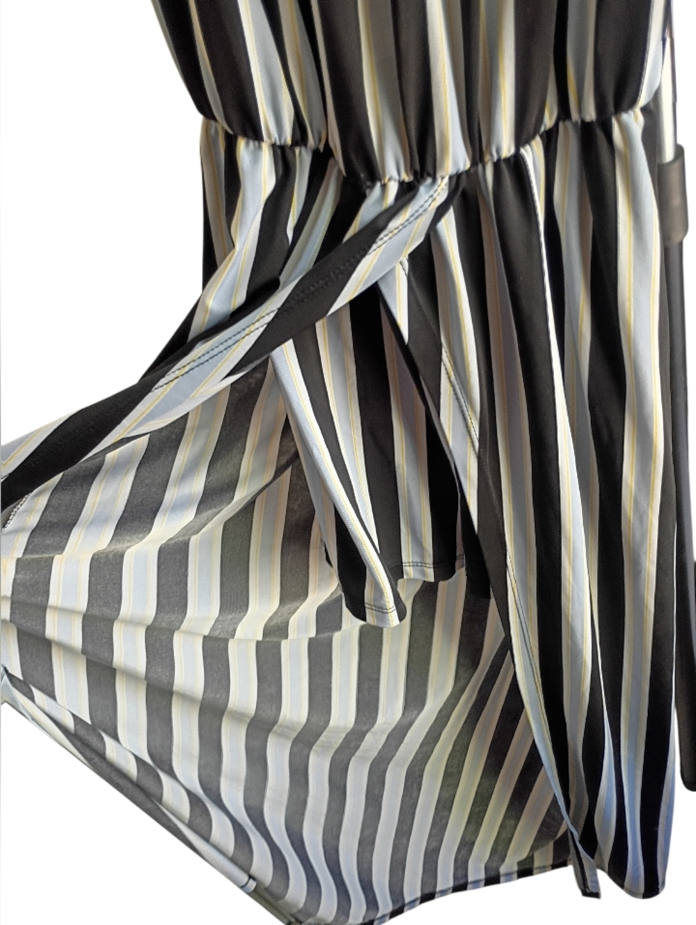 ❤️ No Comment Long Striped Romper Dress Size Medium - Picture 2 of 4